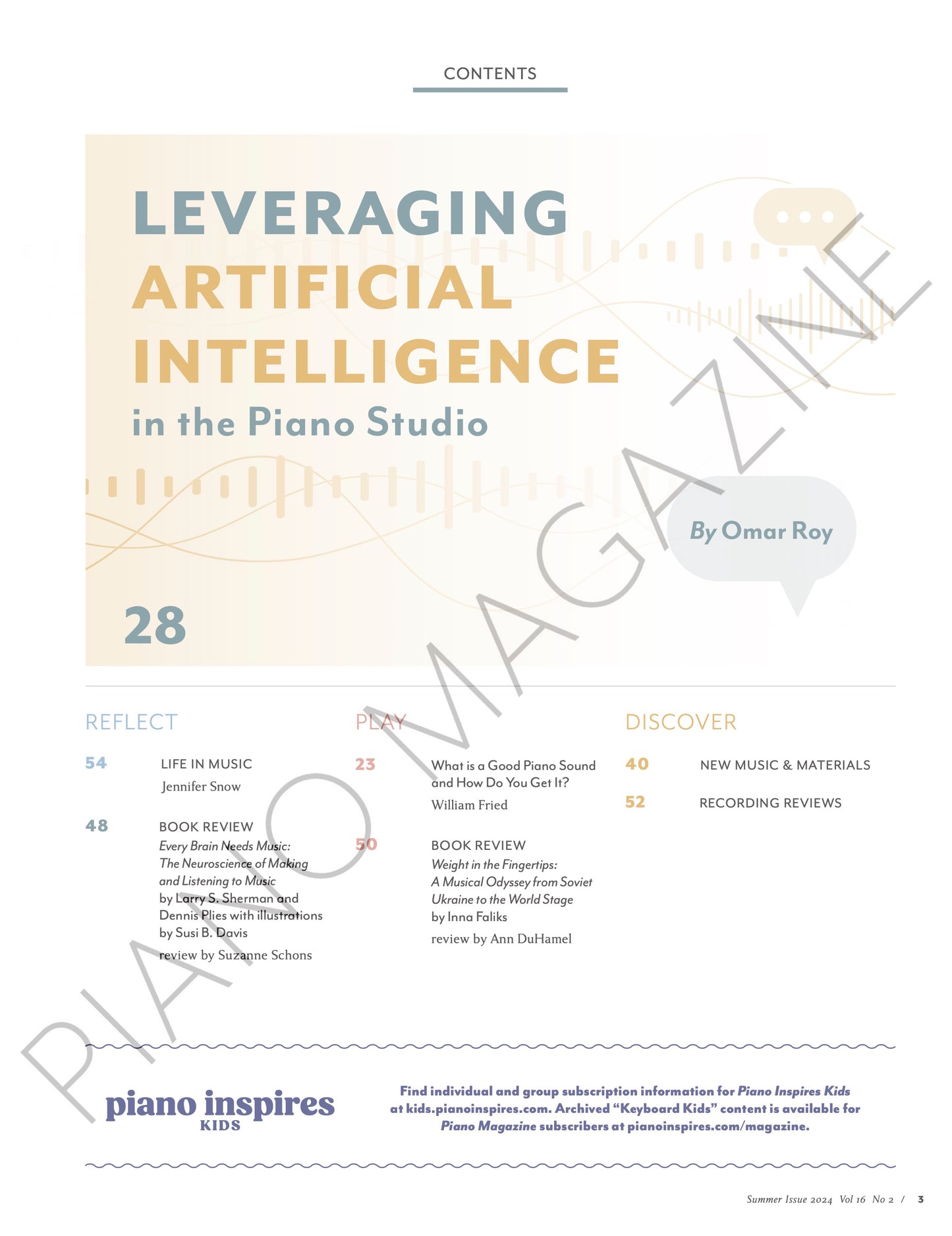 Summer 2024: Piano Magazine