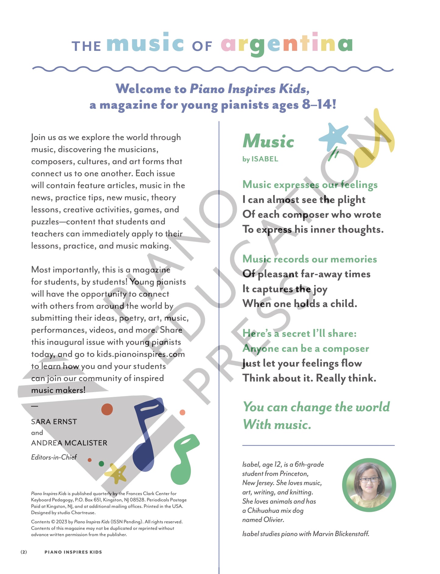 Piano Inspires Kids Volume 1