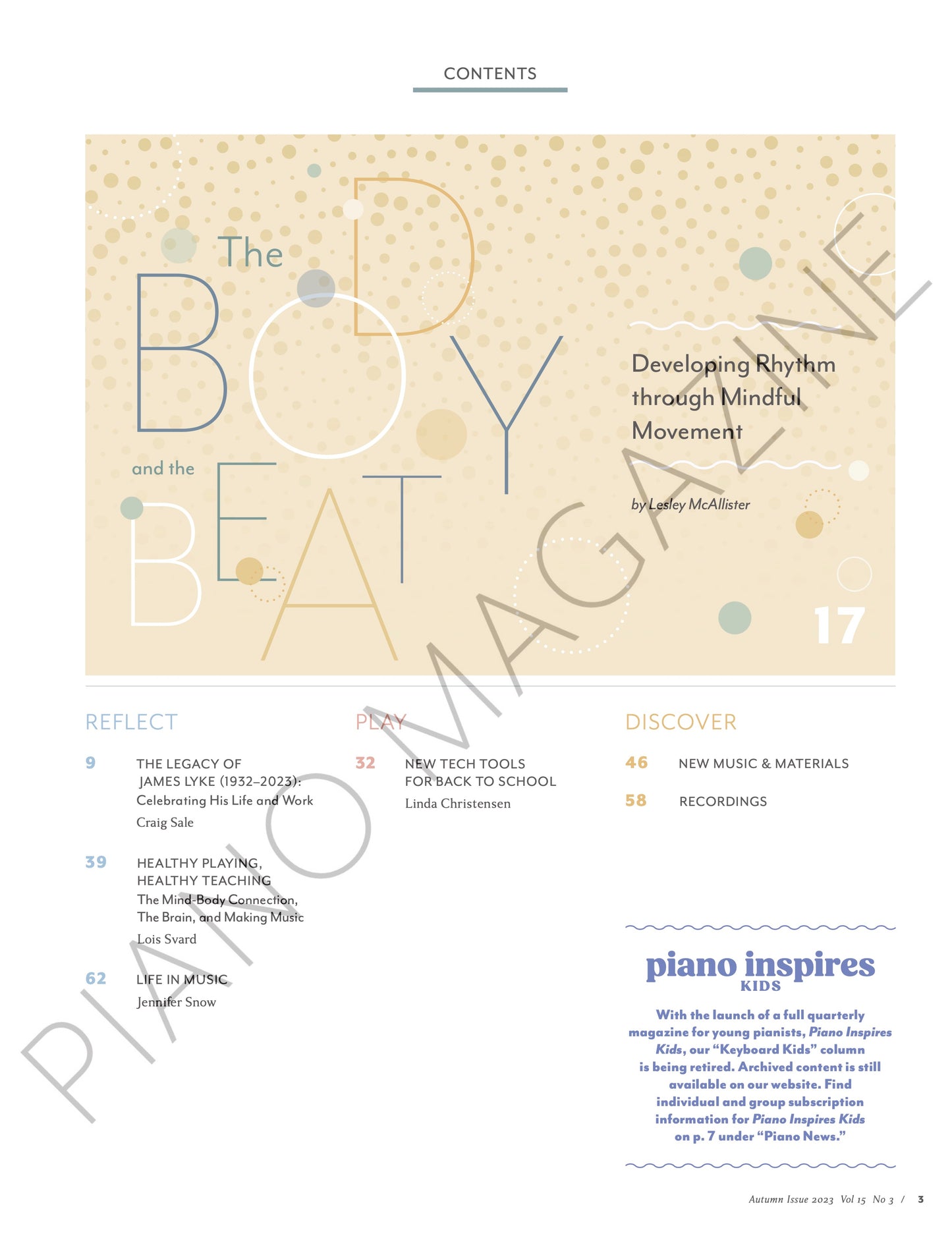 Autumn 2023: Piano Magazine