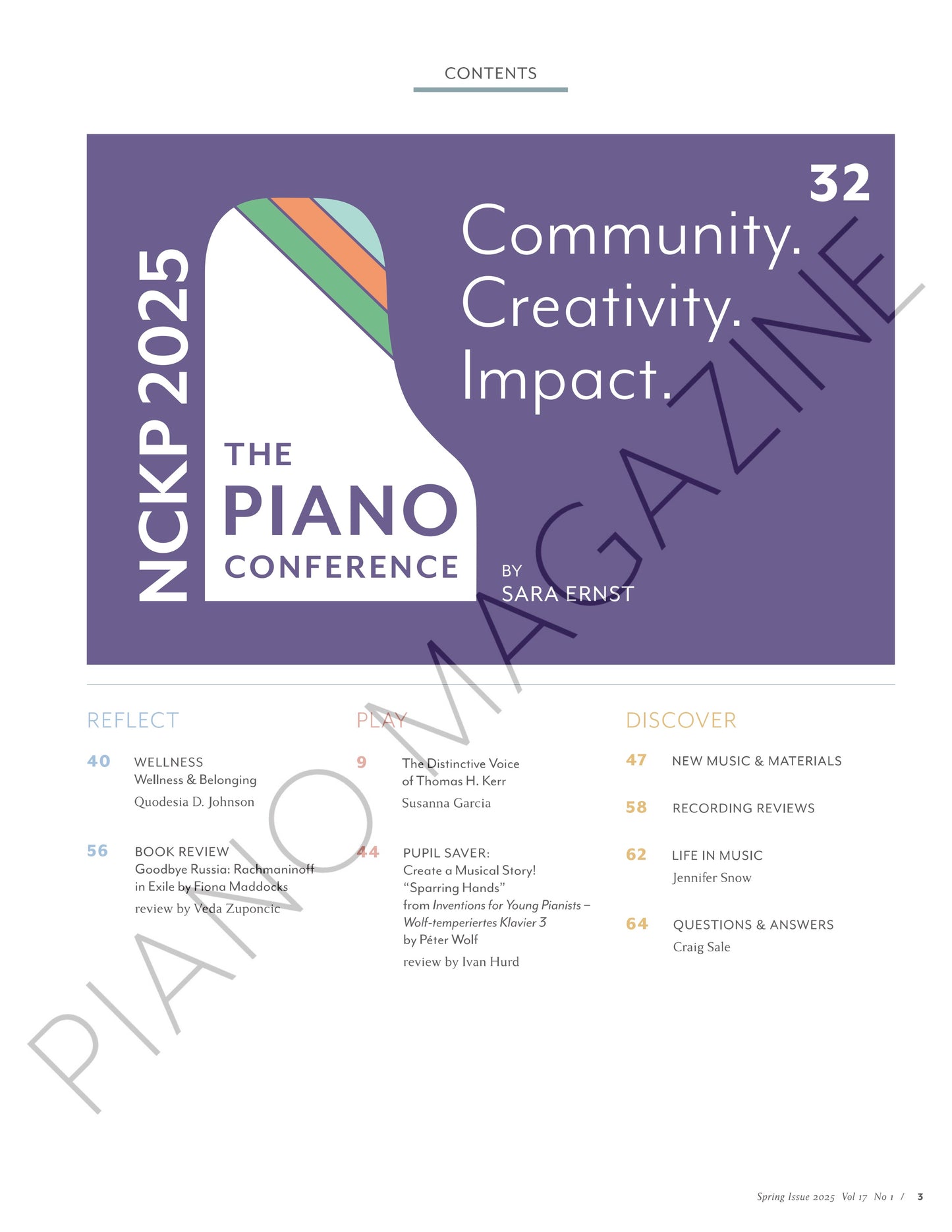 Spring 2025: Piano Magazine